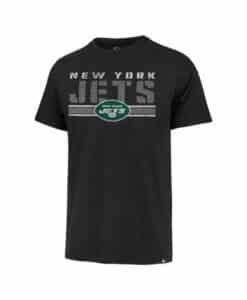 New York Jets Men's 47 Brand Black Franklin Stripe T-Shirt Tee