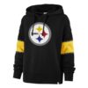 Pittsburgh Steelers Women's 47 Brand Black Pullover Hoodie