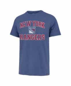 New York Rangers Men's 47 Brand Cadet Blue Arch Franklin T-Shirt Tee