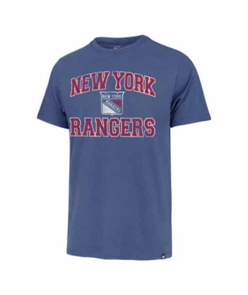 New York Rangers Men's 47 Brand Cadet Blue Arch Franklin T-Shirt Tee