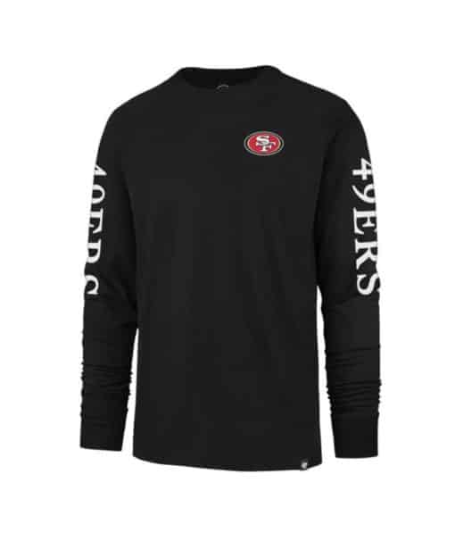 San Francisco 49ers Men's Black Triple Threat Franklin Long Sleeve Shirt