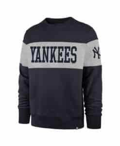 New York Yankees Men's 47 Brand Navy Crew Pullover Sweatshirt