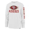 San Francisco 49ers Men's 47 Brand White Wash Long Sleeve T-Shirt Tee