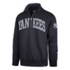 New York Yankees Men's 47 Brand Navy Striker 1/4 Zip Pullover