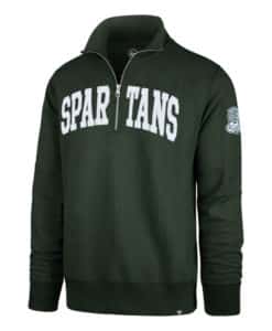 Michigan State Spartans Men's 47 Brand Dark Green 1/4 Zip Long Sleeve Pullover