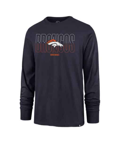 Denver Broncos Men’s 47 Brand Navy Pullover Long Sleeve Tee