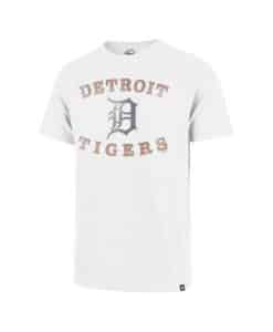 Detroit Tigers Men's 47 Brand Vintage White Scrum T-Shirt Tee