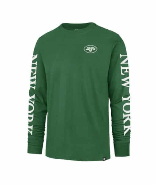 New York Jets Men's 47 Brand Vintage Green Franklin Long Sleeve T-Shirt Tee