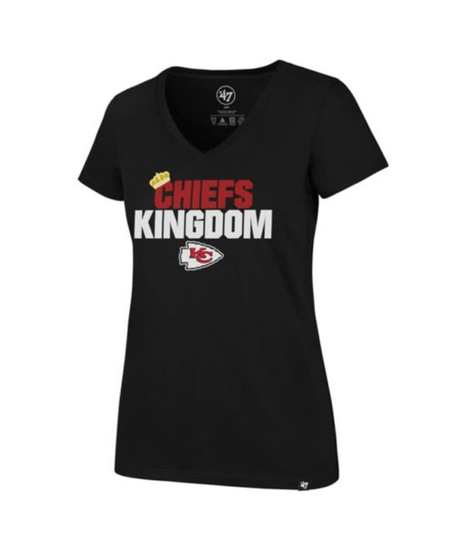 Kansas City Chiefs Women's 47 Brand Black Rival V-Neck Tee