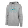 Miami Dolphins Men's 47 Brand Gray Bevel Pullover Hoodie