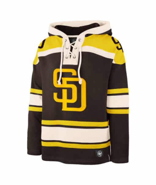 San Diego Padres Men's 47 Brand Brown Pullover Jersey Hoodie