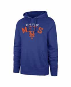 New York Mets Men's 47 Brand Blue Headline Pullover Hoodie