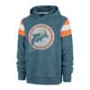 Miami Dolphins Men's 47 Brand Vintage Teal Nico Pullover Hoodie