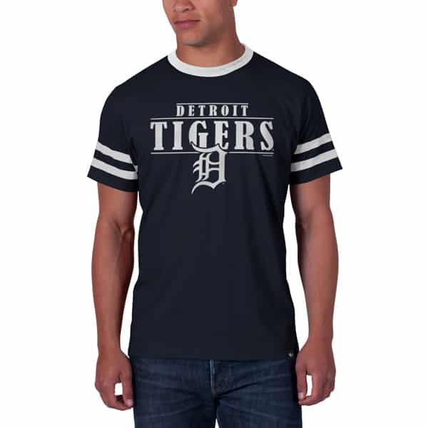Detroit Tigers Pick N Roll T-Shirt Mens Slim Fall Navy 47 Brand