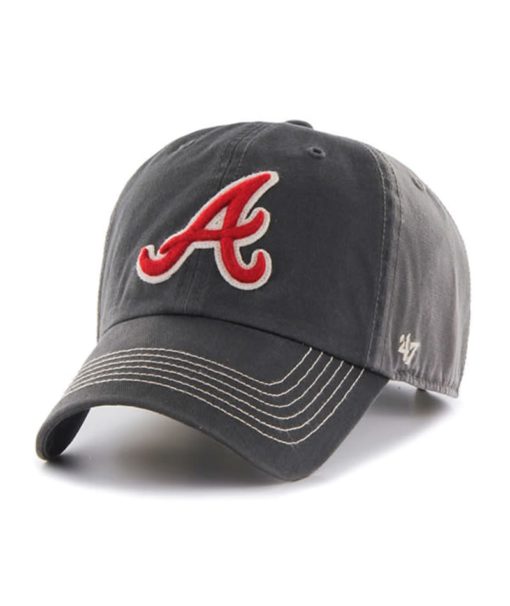 Atlanta Braves 47 Brand Charcoal Cronin Clean Up Adjustable Hat