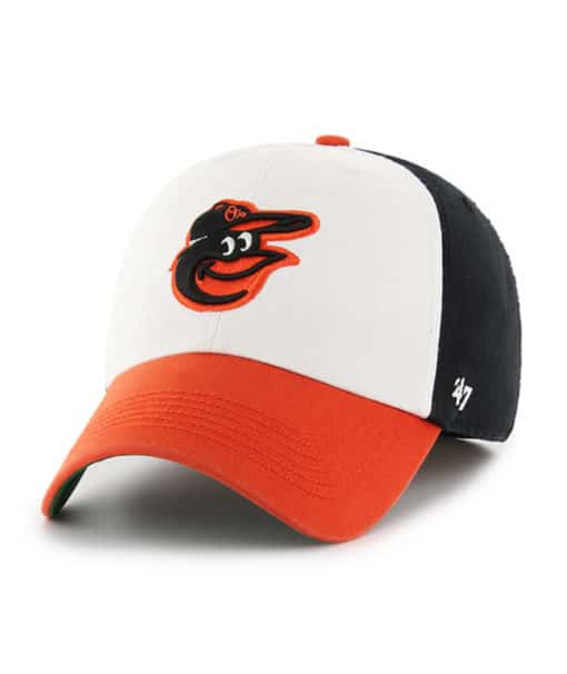 Baltimore Orioles 47 Brand Home Black White Orange Franchise Fitted Hat