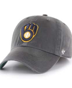 Milwaukee Brewers 47 Brand Graphite Franchise Fitted Hat