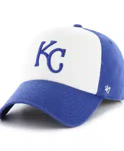 Kansas City Royals 47 Brand White Blue Freshman Franchise Fitted Hat