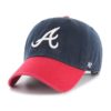 Atlanta Braves 47 Brand Navy Red Franchise Fitted Hat