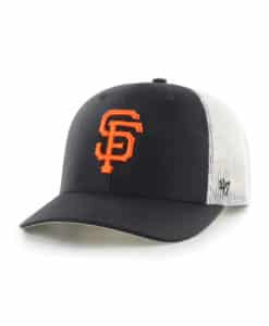San Francisco Giants 47 Brand Black Trucker White Mesh Snapback Hat