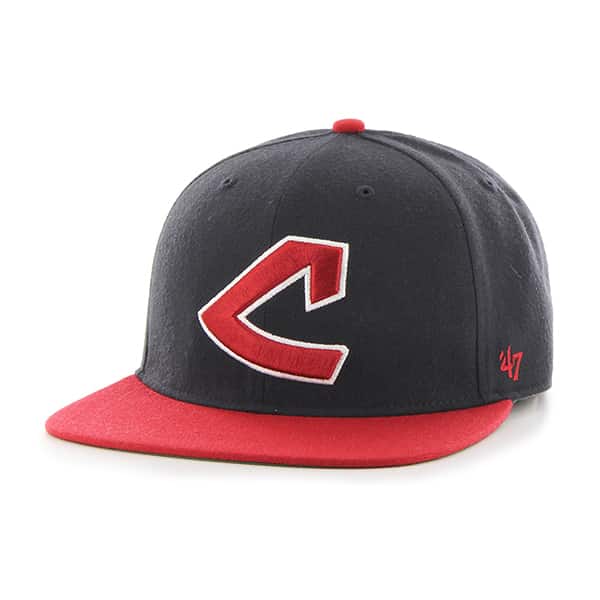 Cleveland Indians Hole Shot Two Tone Navy 47 Brand Hat Detroit Game Gear