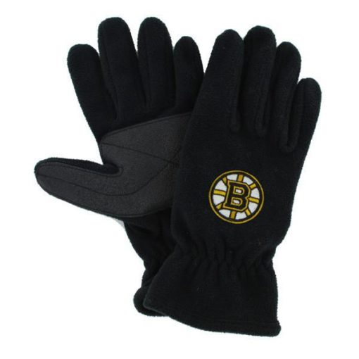 Boston Bruins Men's 47 Brand Black Fleece Gloves