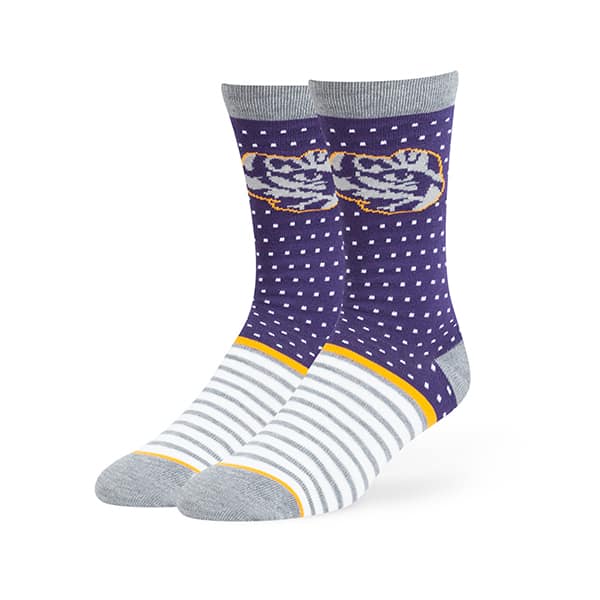 Louisiana State Tigers Lsu Willard Flat Knit Socks Purple 47 Brand ...