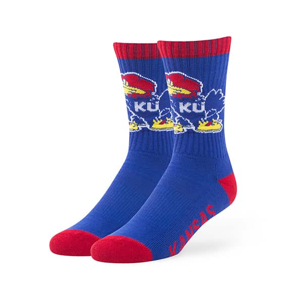 Kansas Jayhawks Bolt Sport Socks Royal 47 Brand