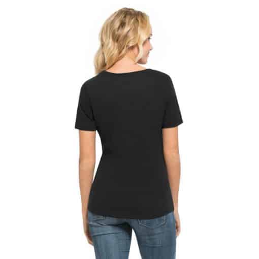 Detroit Lions 47 Brand Women's Lux Jet Black Bling T-Shirt - Image 2