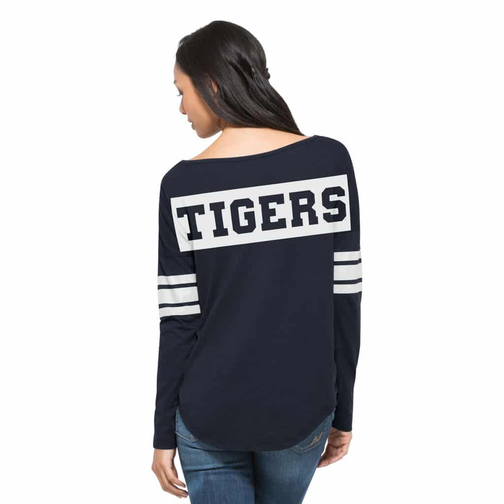 Detroit Tigers 47 Brand Women's Courtside Navy Long Sleeve Shirt - Detroit  Game Gear