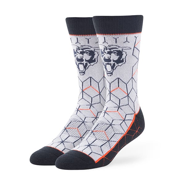 Chicago Bears LARGE Beehive Fuse Socks Gray 47 Brand