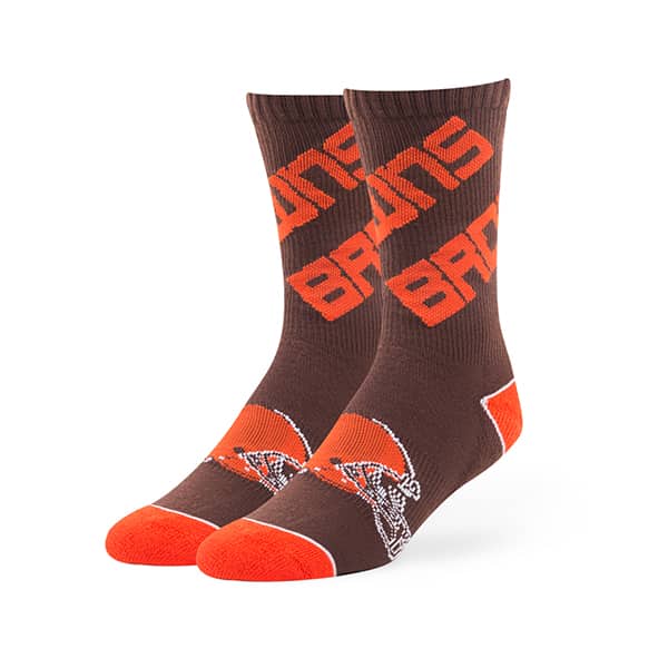 Cleveland Browns Helix Sport Socks Brown 47 Brand