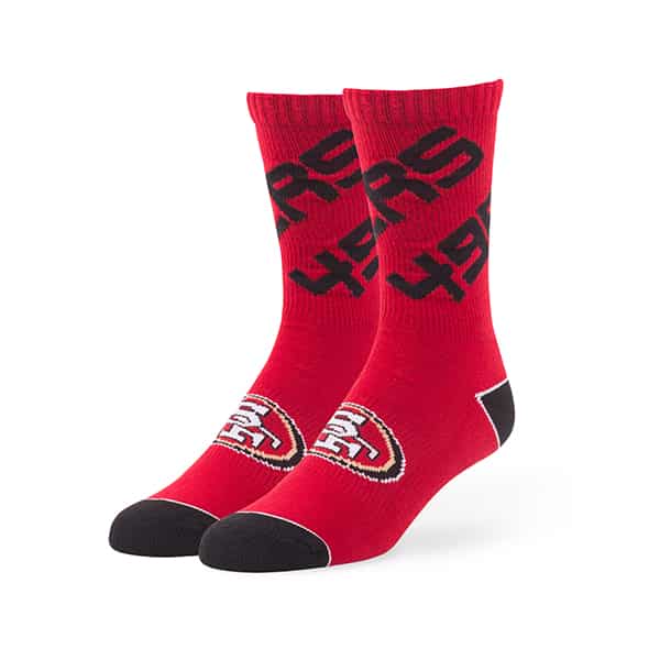 San Francisco 49ers 47 Brand Red Helix Sport Socks