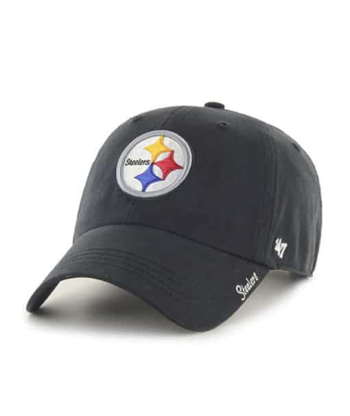 Pittsburgh Steelers Women's 47 Brand Miata Black Clean Up Adjustable Hat
