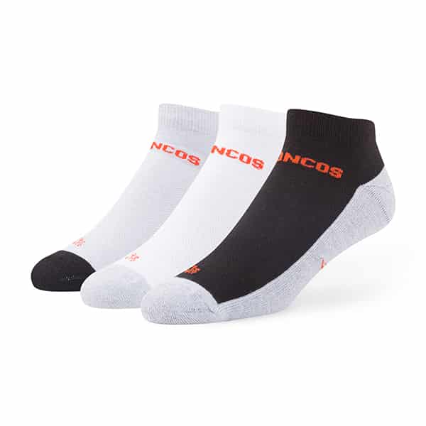 Denver Broncos Rush Motion Low Cut Socks 3 Pack Tonal 47 Brand