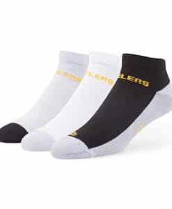 Pittsburgh Steelers Rush Motion Low Cut Socks 3 Pack Tonal 47 Brand