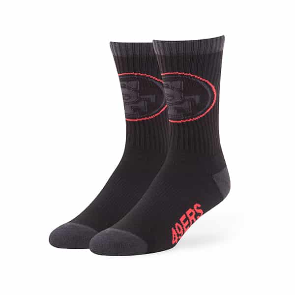 San Francisco 49Ers Warrant Sport Socks Black 47 Brand - Detroit Game Gear
