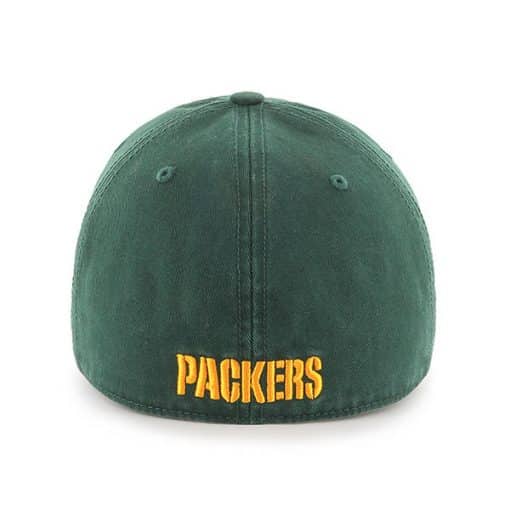 Green Bay Packers Franchise Dark Green 47 Brand Fitted Hat Back