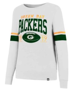 Green Bay Packers Women's 47 Brand Throwback Fleece Long Sleeve Shirt