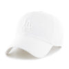 Los Angeles Dodgers 47 Brand All White Clean Up Adjustable Hat