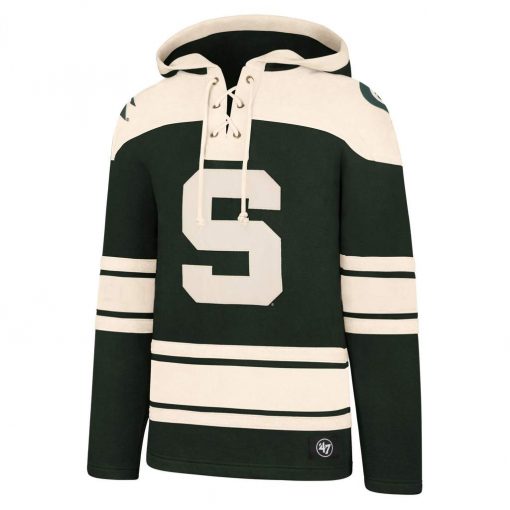 Michigan State Spartans Men's 47 Brand Dark Green Pullover Jersey Hoodie