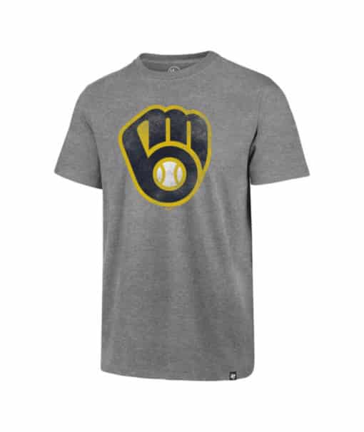 Milwaukee Brewers Men's 47 Brand Slate Gray Club T-Shirt Tee