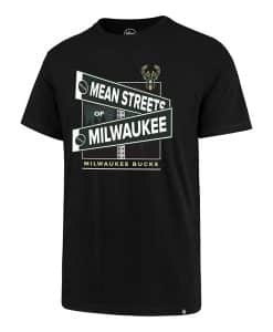 Milwaukee Bucks Men's 47 Brand Black Rival T-Shirt Tee