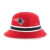 New England Patriots SM 47 Brand Striped Red Bucket Hat