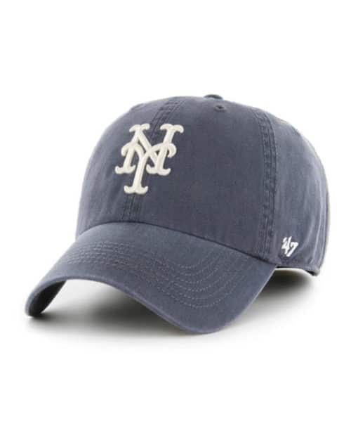 New York Mets 47 Brand Vintage Navy Franchise Fitted Hat