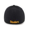 Pittsburgh Steelers 47 Brand Franchise Black Fitted Hat Back