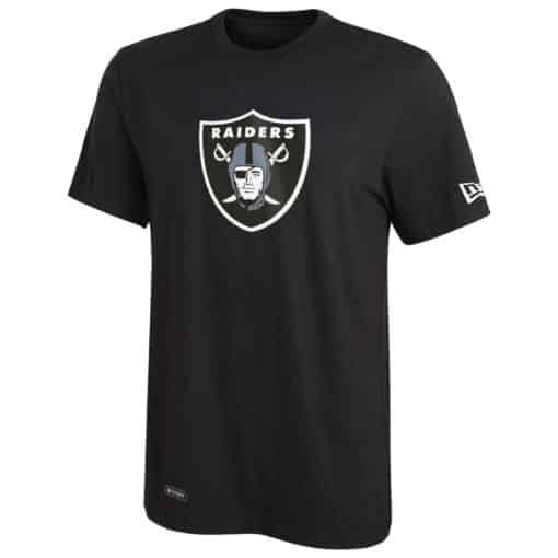 Las Vegas Raiders Men's New Era Black Logo T-Shirt Tee - Detroit Game Gear