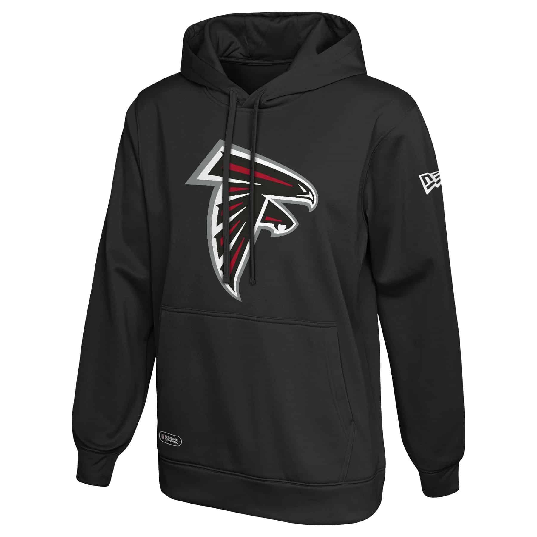 Atlanta Falcons Men's New Era Black Stadium Logo Pullover Hoodie ...