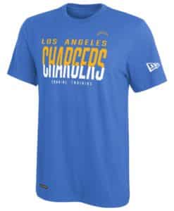 Los Angeles Chargers Men's New Era Blue Raz Split Line T-Shirt Tee