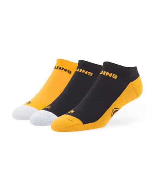 Boston Bruins 47 Brand Gait Motion No Show 3 Pack Socks